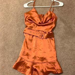 Selling rose Gold forever 21 Belted waste mini summer cocktail dress